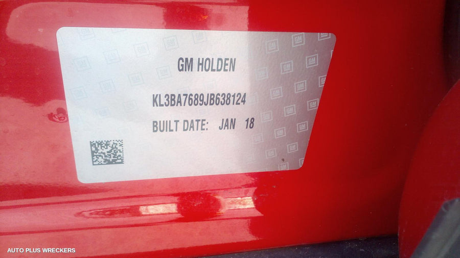 2018 Holden Trax Trans Gearbox