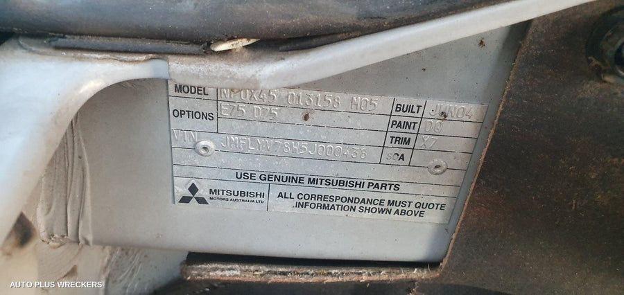2005 Mitsubishi Pajero Pwr Dr Wind Switch