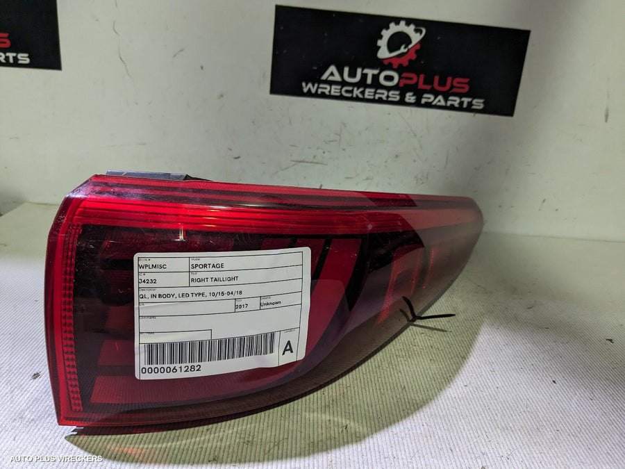 2017 Kia Sportage Right Taillight