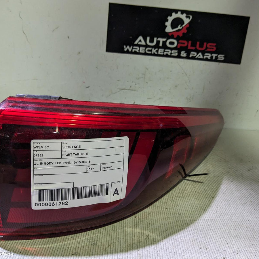 2017 Kia Sportage Right Taillight