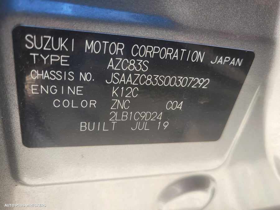 2019 Suzuki Swift Left Indicator Fog Side