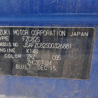 2016 SUZUKI SWIFT SUNVISOR