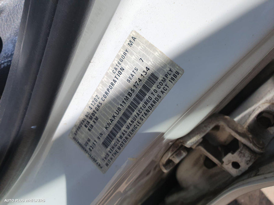 2011 Kia Sorento Bootlid Tailgate