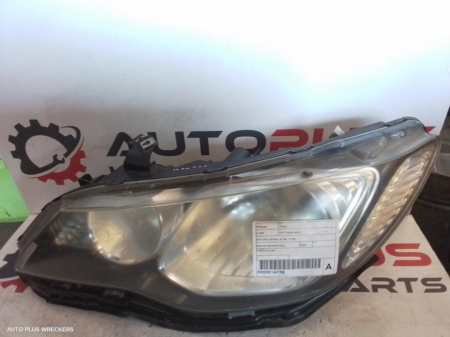 2006-2008 Honda Civic Left Headlamp