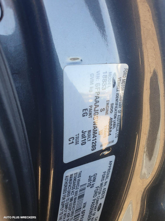 2010 Ford Falcon Left Taillight