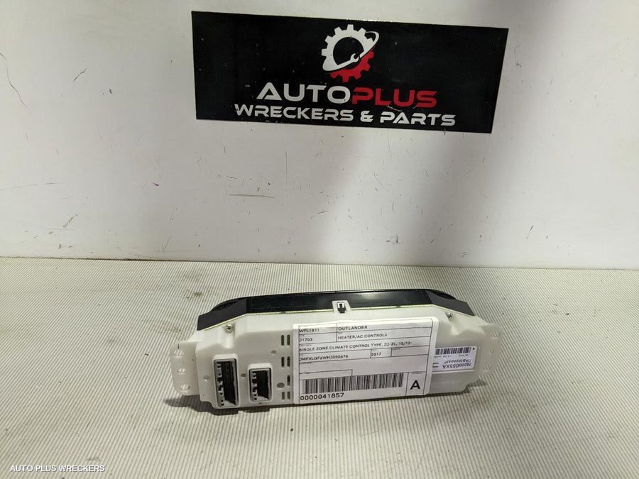2017 Mitsubishi Outlander Heater Ac Controls