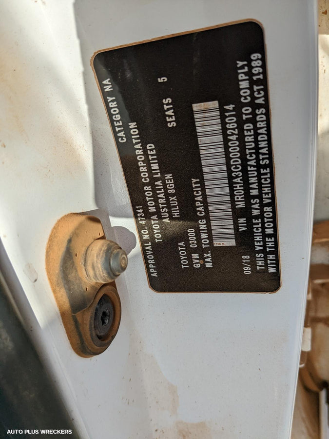 2019 Toyota Hilux Pwr Dr Wind Switch