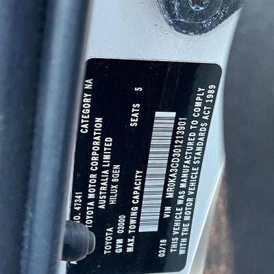 2018 Toyota Hilux Egr Valve