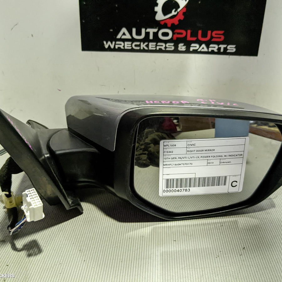 2016-2021 Honda Civic Right Door Mirror