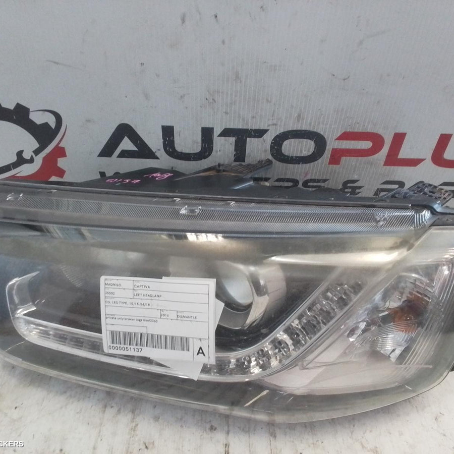 2016 Holden Captiva Left Headlamp