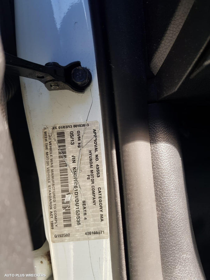 2013 Hyundai Veloster Steering Box Rack