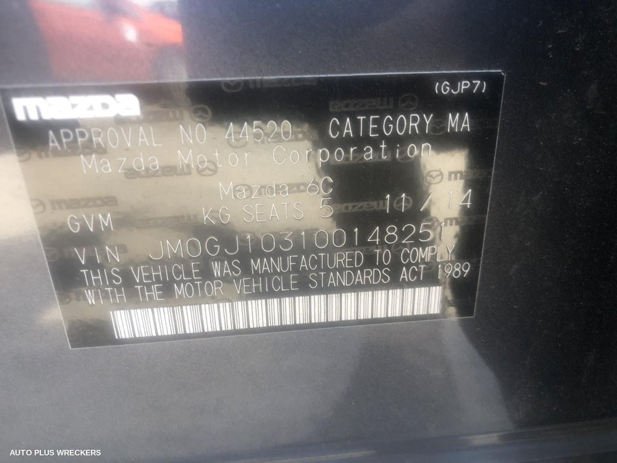 2014-2018 Mazda 6 Radio Cd Dvd Sat Tv