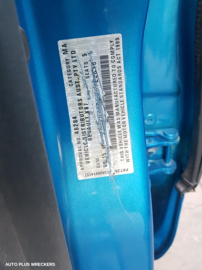 2016 Renault Captur Right Taillight