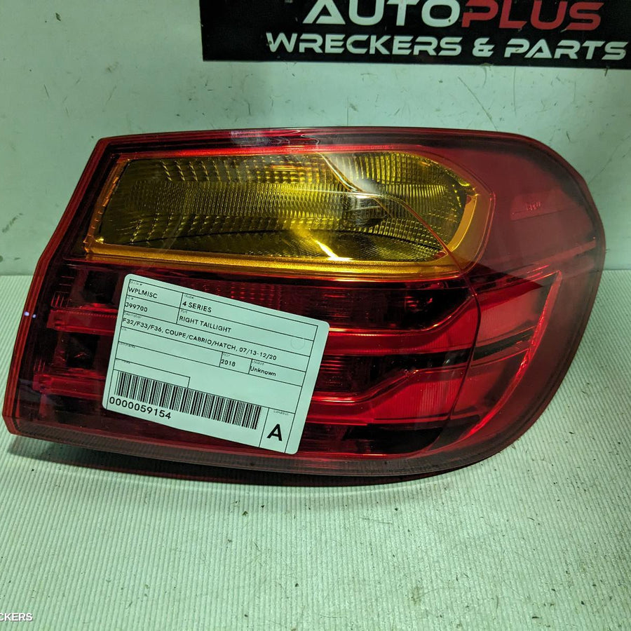 2018 Bmw 4 Series Right Taillight