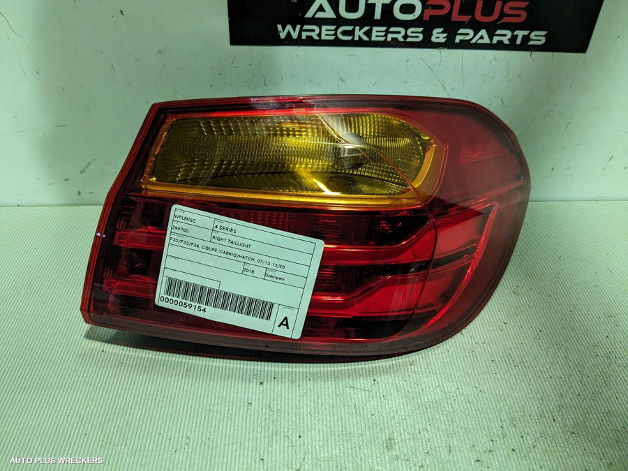 2018 Bmw 4 Series Right Taillight