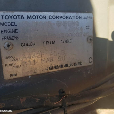 1998 TOYOTA LANDCRUISER LEFT DOOR MIRROR