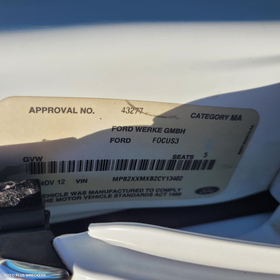 2013 Ford Focus Bootlid Tailgate