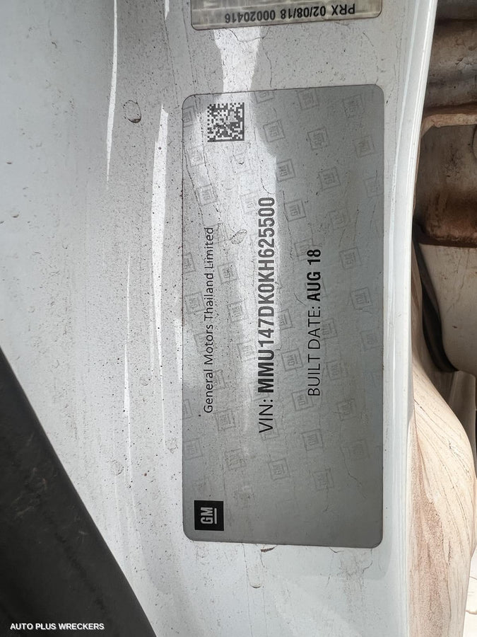 2019 Holden Colorado Right Front Door Window