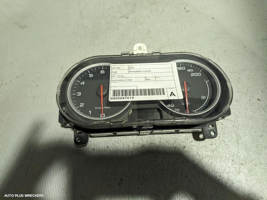 2020 Mg Mg3 Instrument Cluster