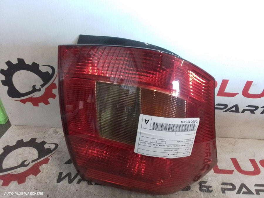 2002 Toyota Corolla Left Taillight