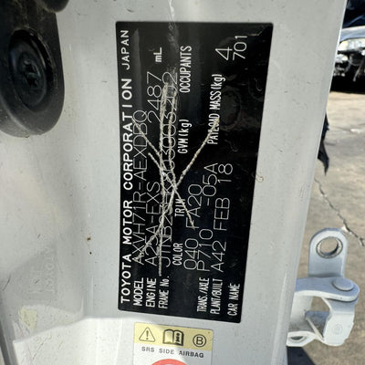 2018 Toyota Camry Heater Ac Controls