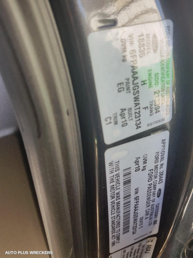 2010 Ford Falcon Right Front Door