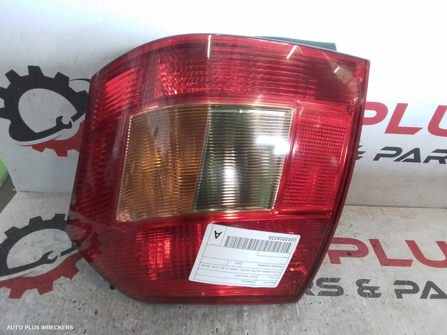 2002 Toyota Corolla Right Taillight