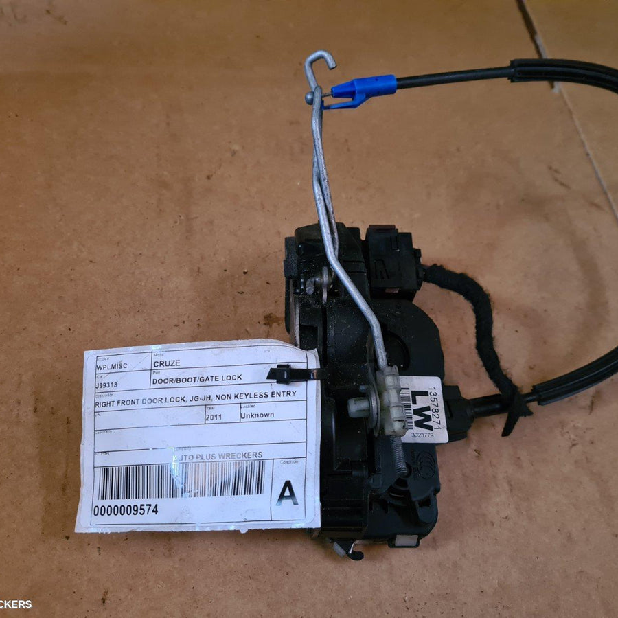 2011 Holden Cruze Door Boot Gate Lock