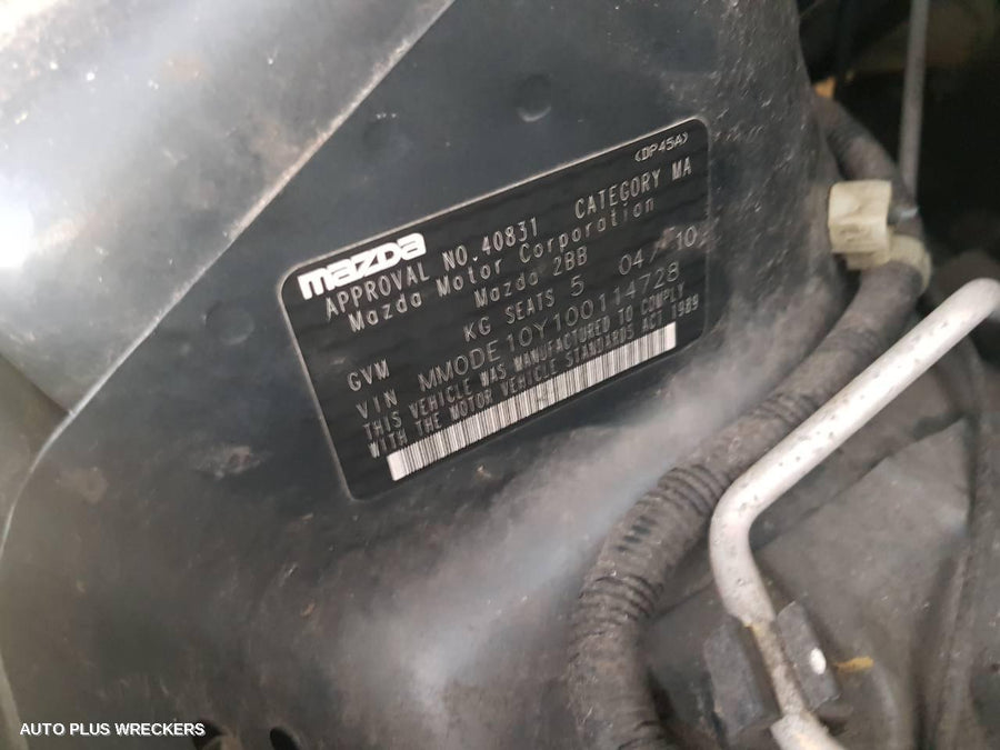 2010 Mazda 2 Bootlid Tailgate