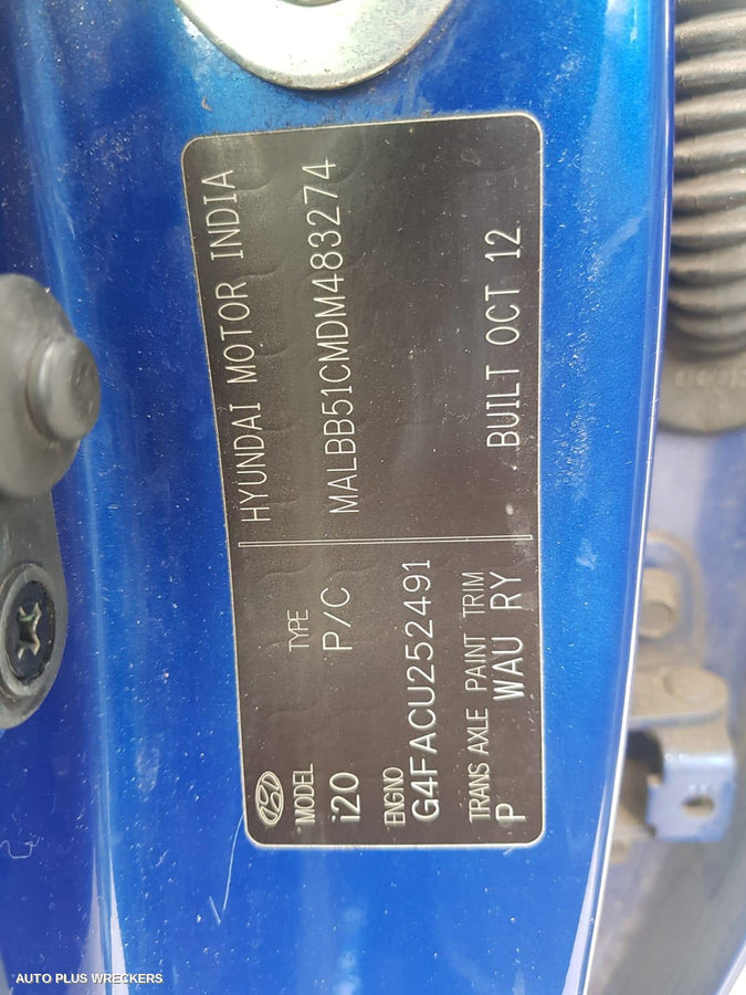 2013 Hyundai I20 Washer Bottle