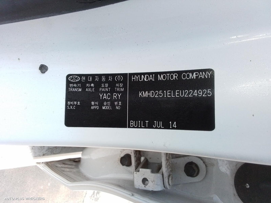 2014 Hyundai I30 Parcel Shelf