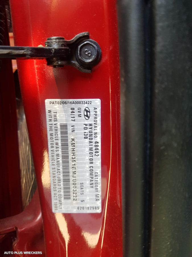 2017 Hyundai I30 Door Boot Gate Lock