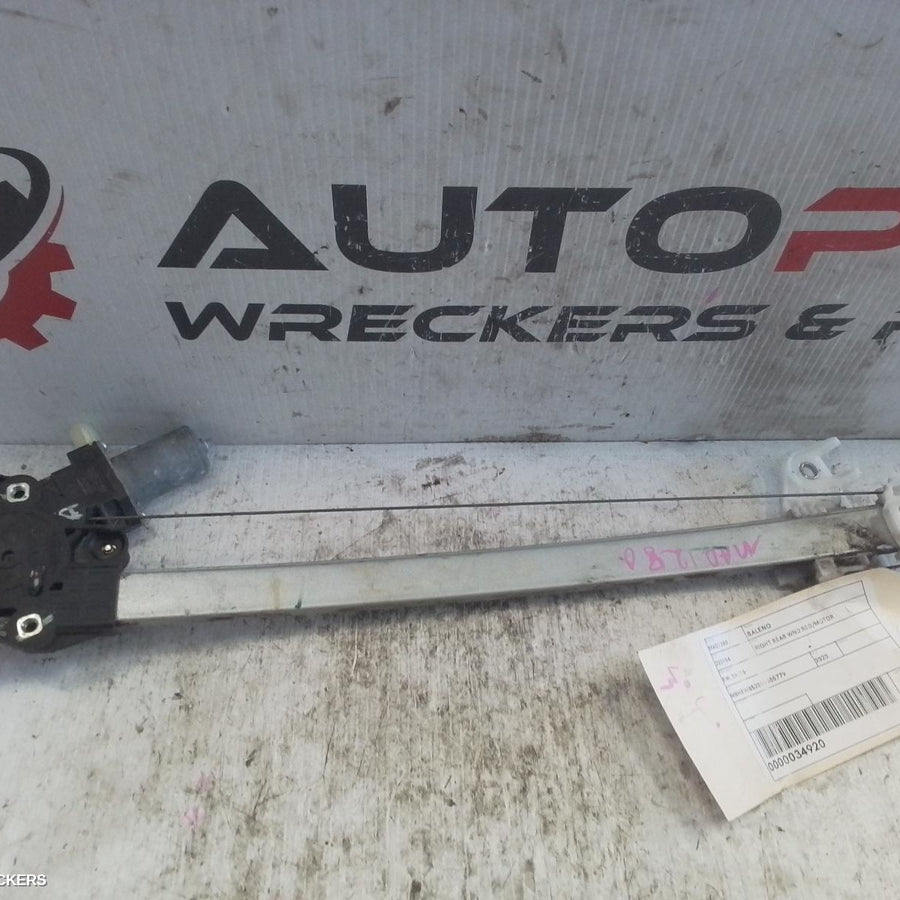 2016-2022 Suzuki Baleno Right Rear Wnd Reg Motor
