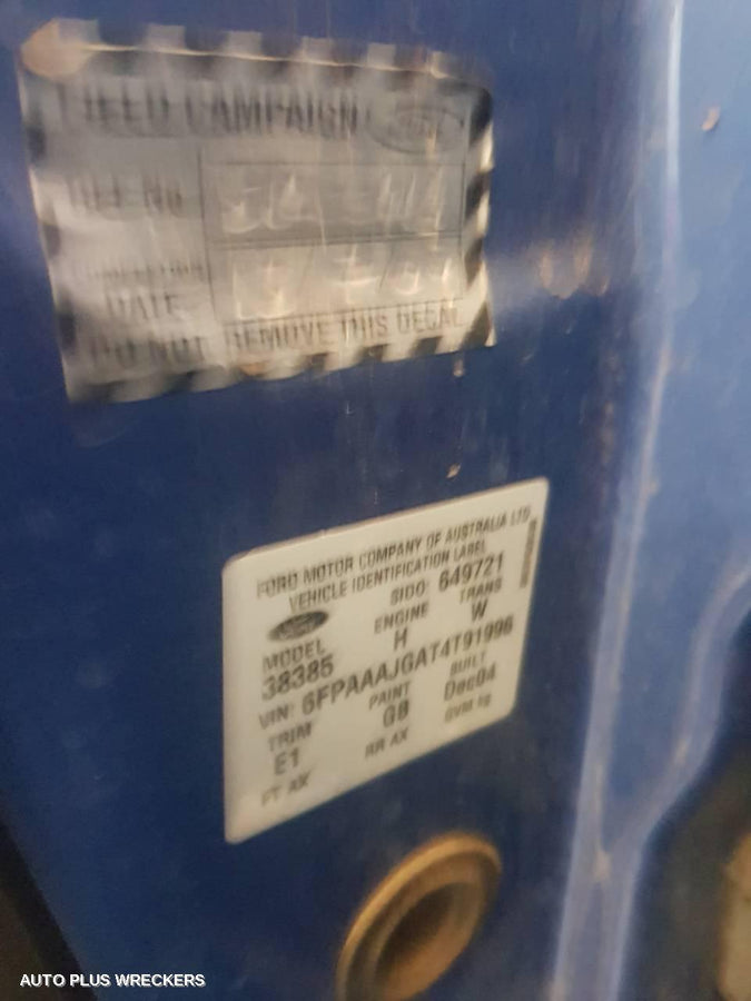 2004 Ford Territory Right Front Door Window