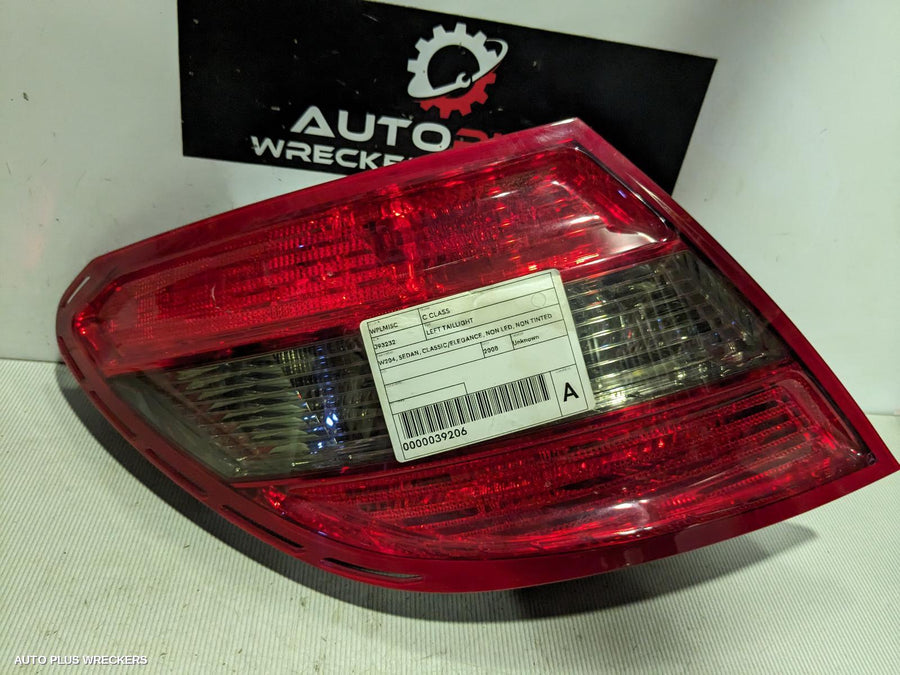 2008 Mercedes C Class Left Taillight