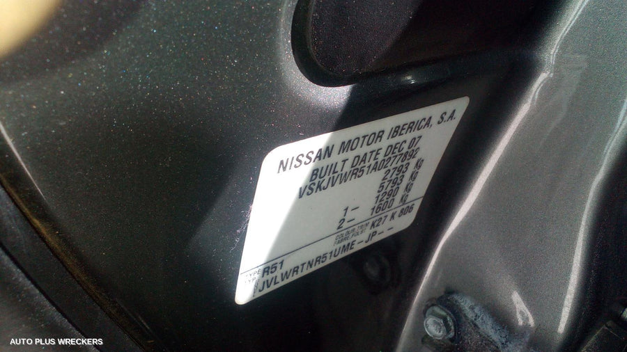 2008 Nissan Pathfinder Pwr Dr Wind Switch
