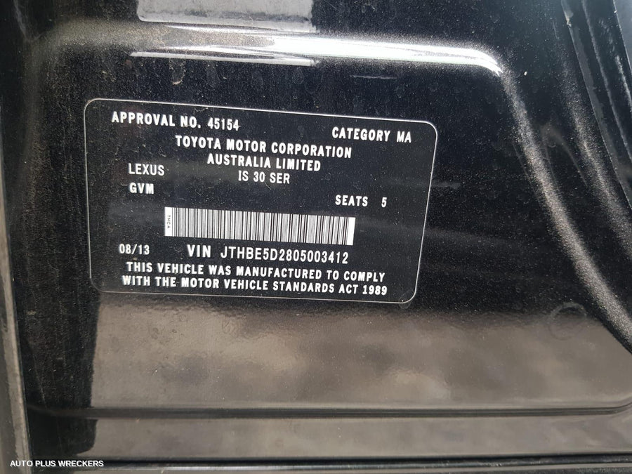 2013 Lexus Is Series Left Front Hub Assembly