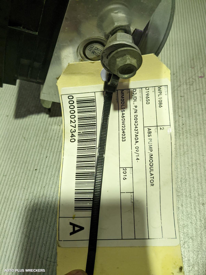 2016 Mazda 2 Abs Pump Modulator