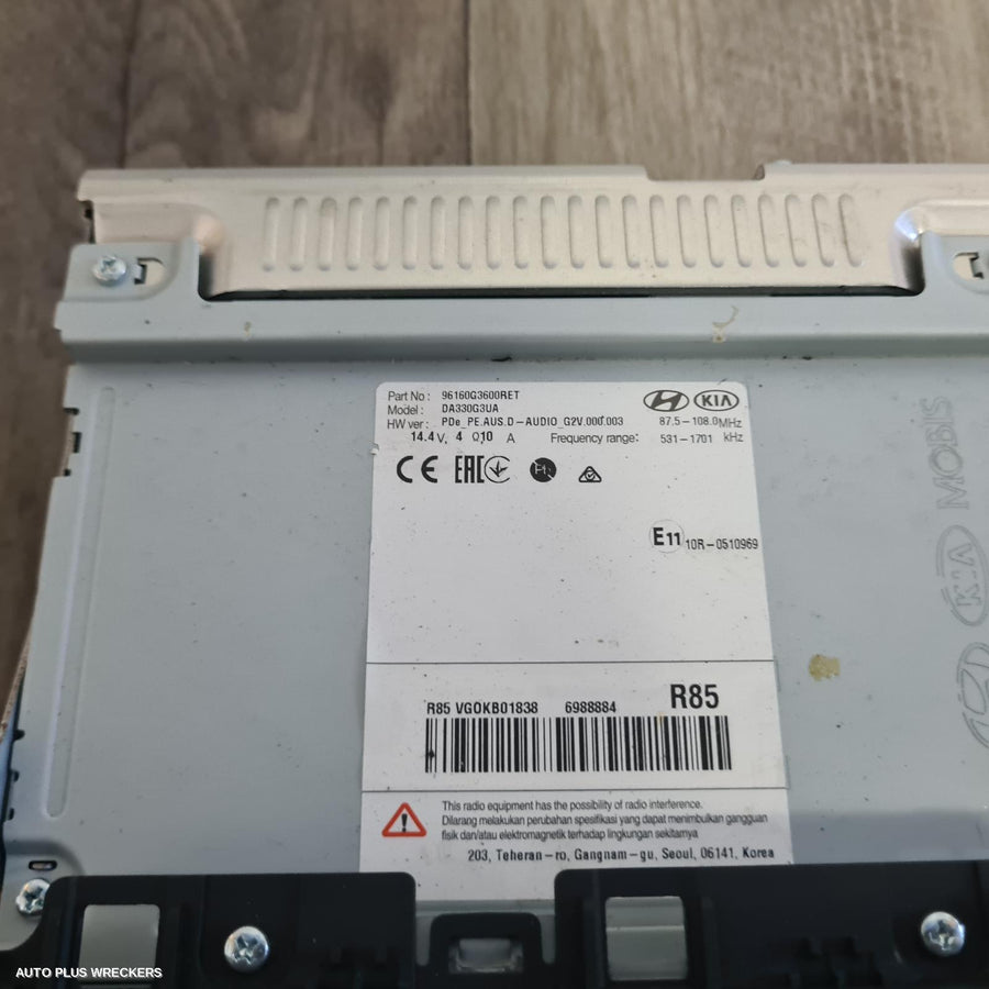 2021 Hyundai I30 Radio Cd Dvd Sat Tv