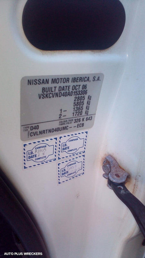 2007 Nissan Navara Right Guard