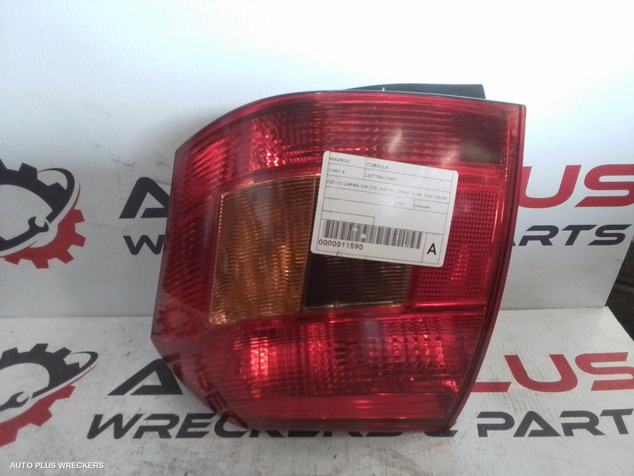 2003 Toyota Corolla Left Taillight