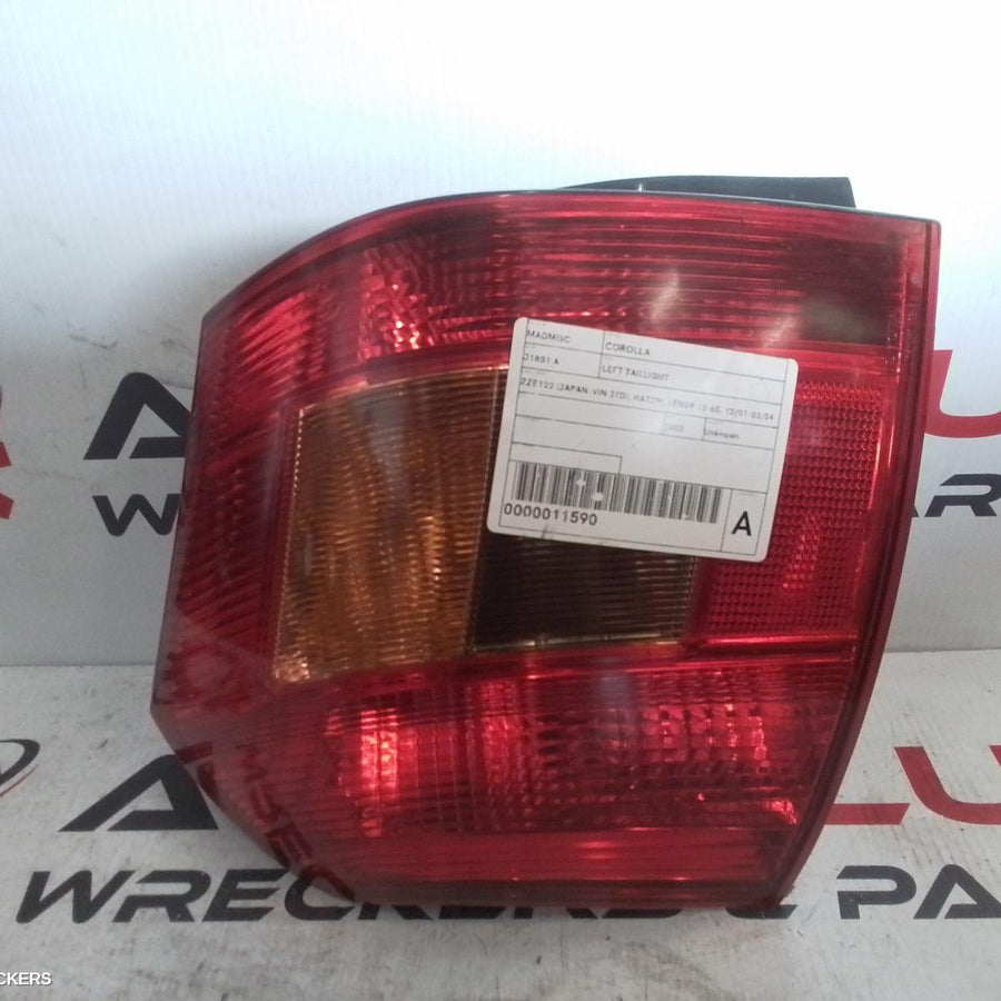 2001-2004 Toyota Corolla Left Taillight
