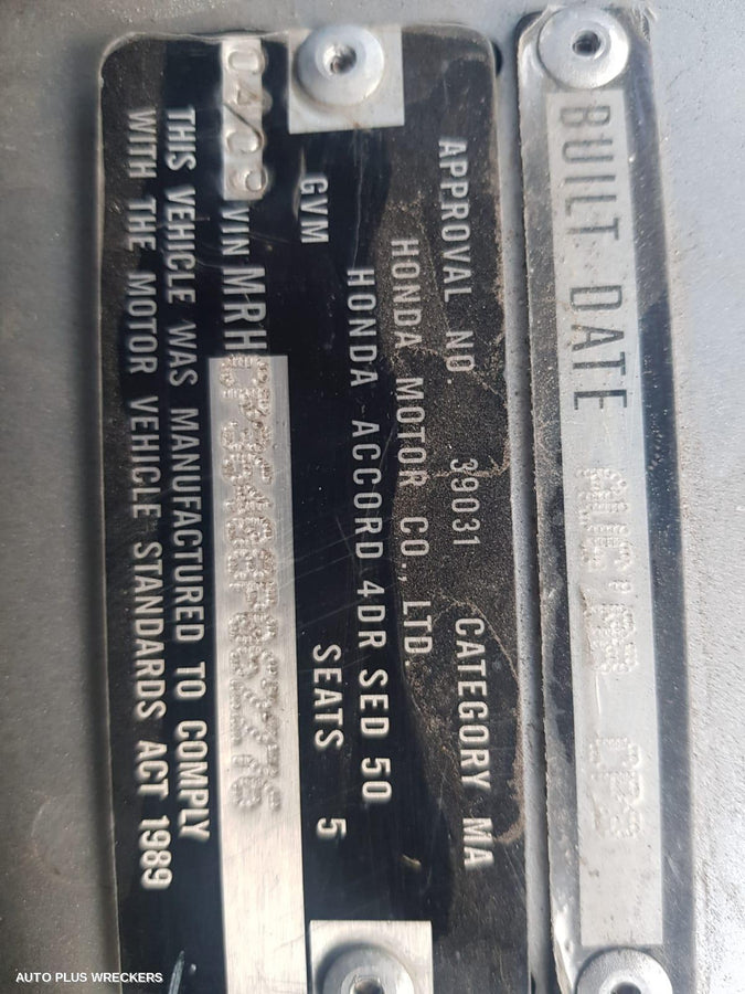 2009 Honda Accord Left Rear Wnd Reg Motor