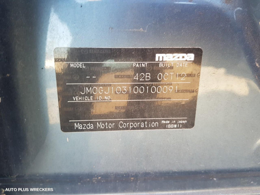 2012 Mazda 6 Airbag Module Sensor