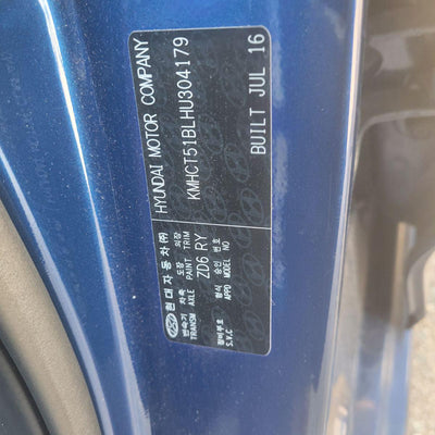 2016 Hyundai Accent Sunvisor