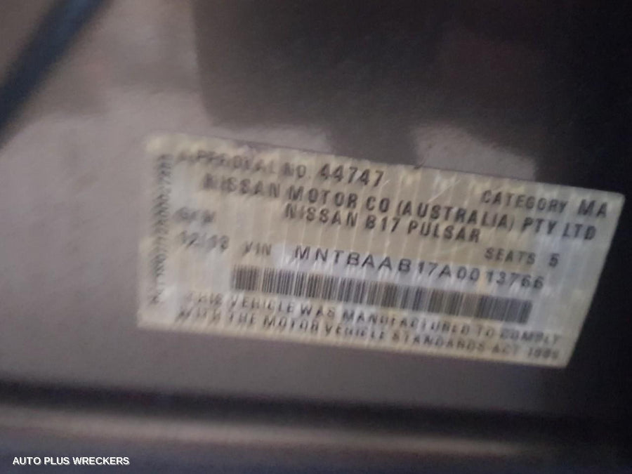 2014 NISSAN PULSAR GRILLE