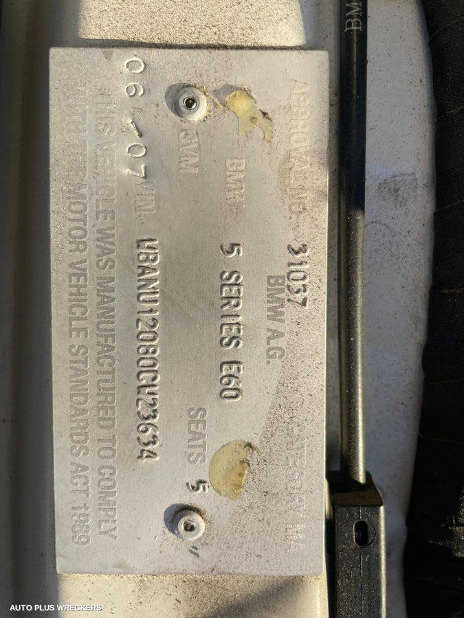 2007 Bmw 5 Series Bonnet