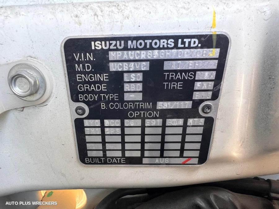 2017 Isuzu Mu-x Steering Box Rack