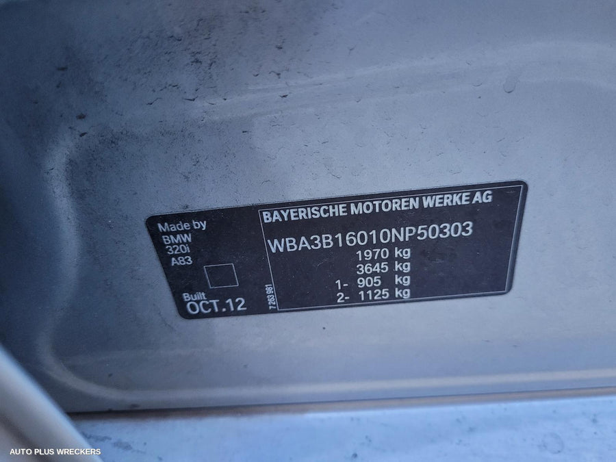 2013 BMW 3 SERIES LEFT FRONT WINDOW REG MOTOR