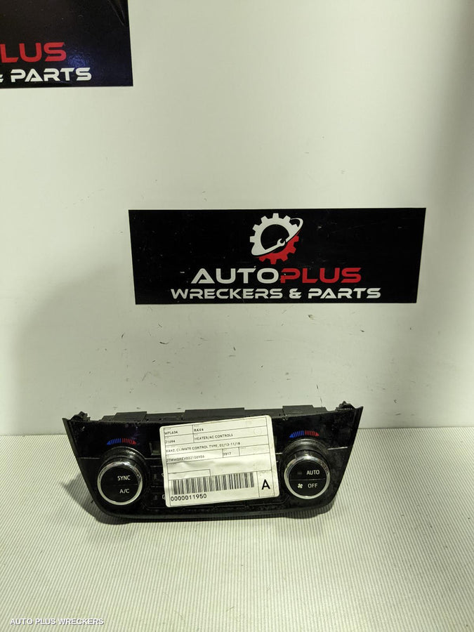 2017 Toyota Rav4 Heater Ac Controls